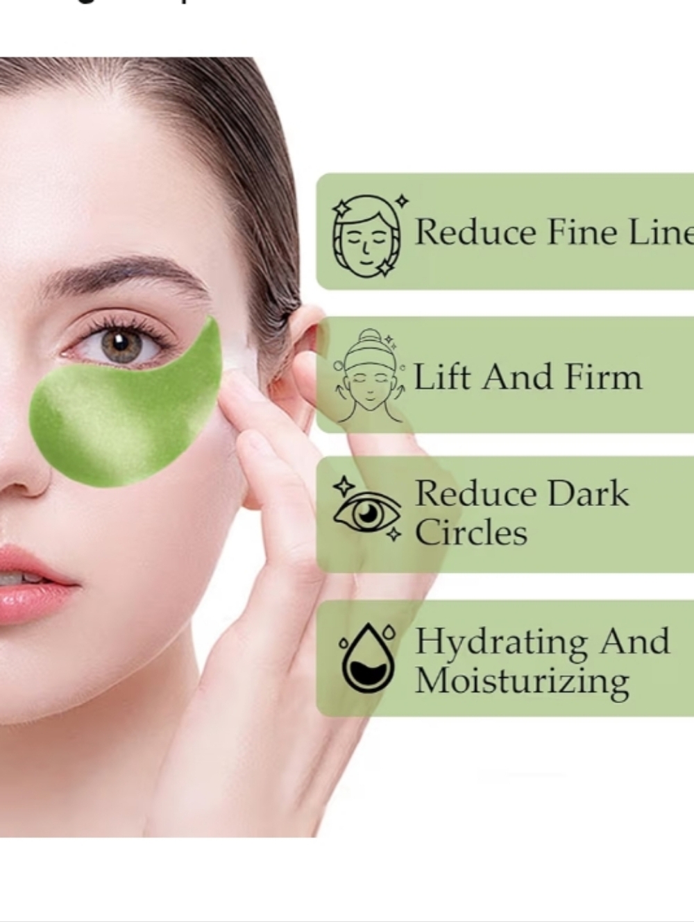 Avocado Eye Mask, Under Eye Patches for Puffy Eyes and Dark Circles, 60 Pcs